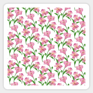 Alstroemeria Lily Flowers Pattern Sticker